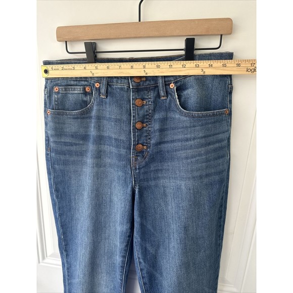 Madewell Size 29 The Perfect Vintage Crop Jeans Button Fly Barnsdale Wash - Picture 9 of 16
